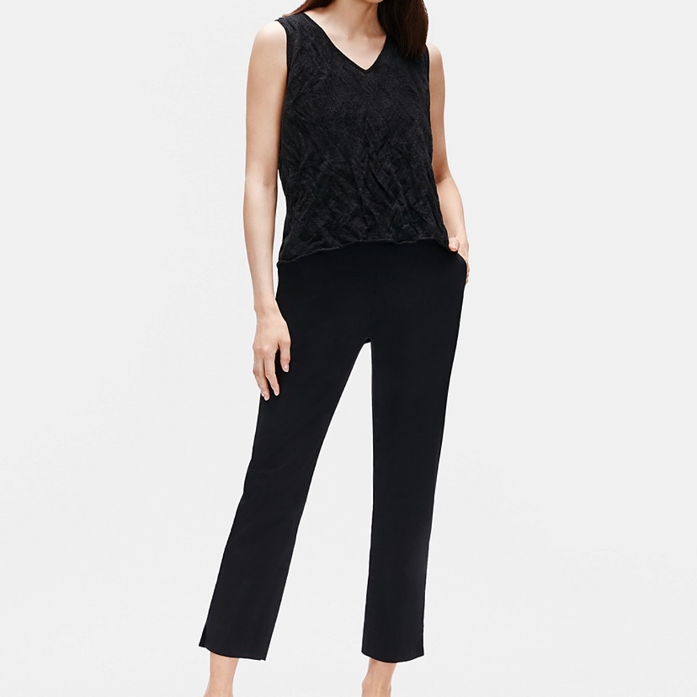 New $178 Eileen Fisher Cotton Straight Leg Pants 4